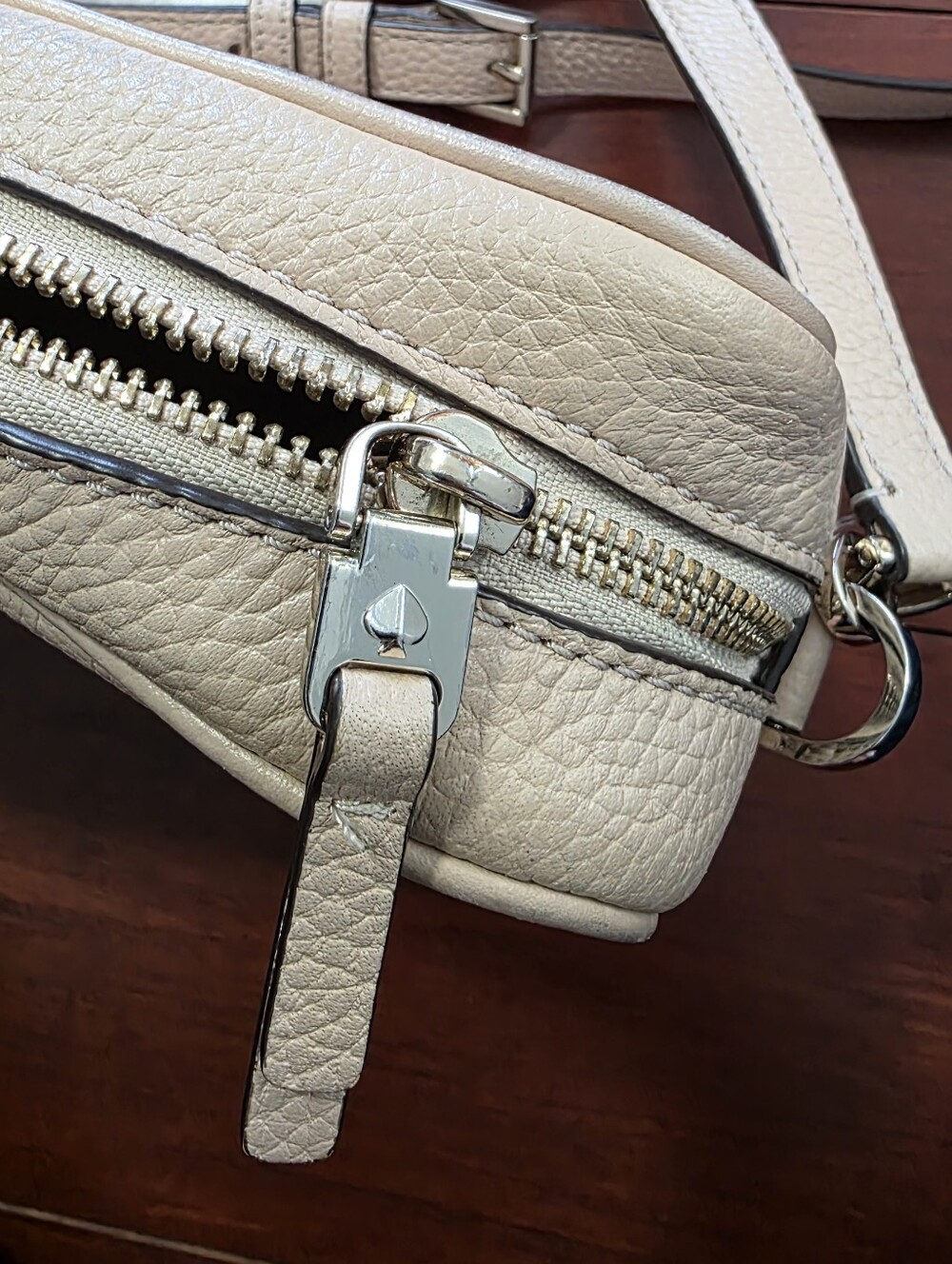 Kate Spade Pebbled Leather Crossbody Bag in Light Pink - Picture 9 of 9